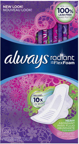 Always Maxi Overnight - Extra Heavy - 54 Count 