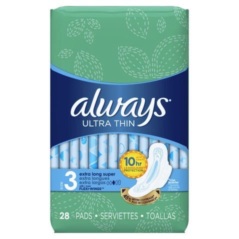 Always 3 in 1 cotton daily ultra thin extra long 14 pads for women