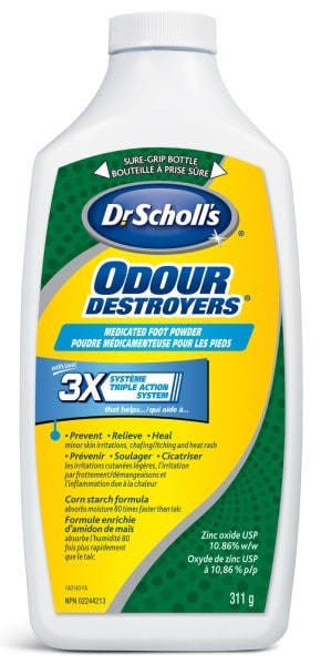 Dr. Scholl's Odour-X Medicated Foot Powder, 311 g 