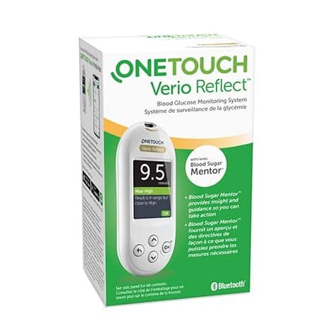 OneTouch Verio Reflect Glucose Meter Kit | Meter + 10 Lancets + 1 Lancing  Device + Carrying Case