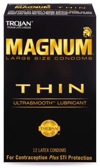 EXS, Magnum Condoms, Natural Latex & Silicone Lubricated, Large Size, Vegan